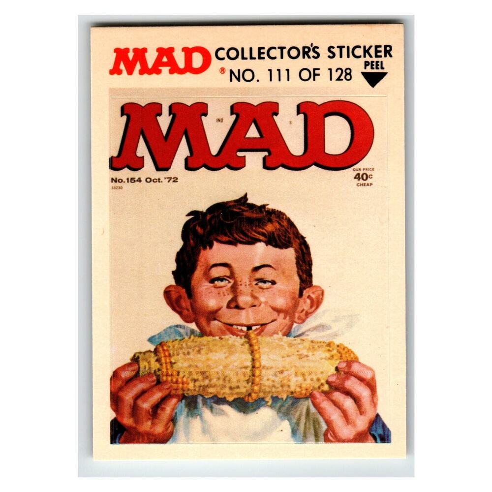 MAD Alfred E. Neuman 1972 Collectors Sticker No.111 of 128